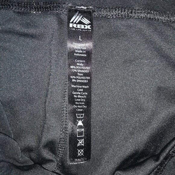 Reebok Ladies Ankle Length Black with Blue & Lime Green on Waist - Picture 5 of 6